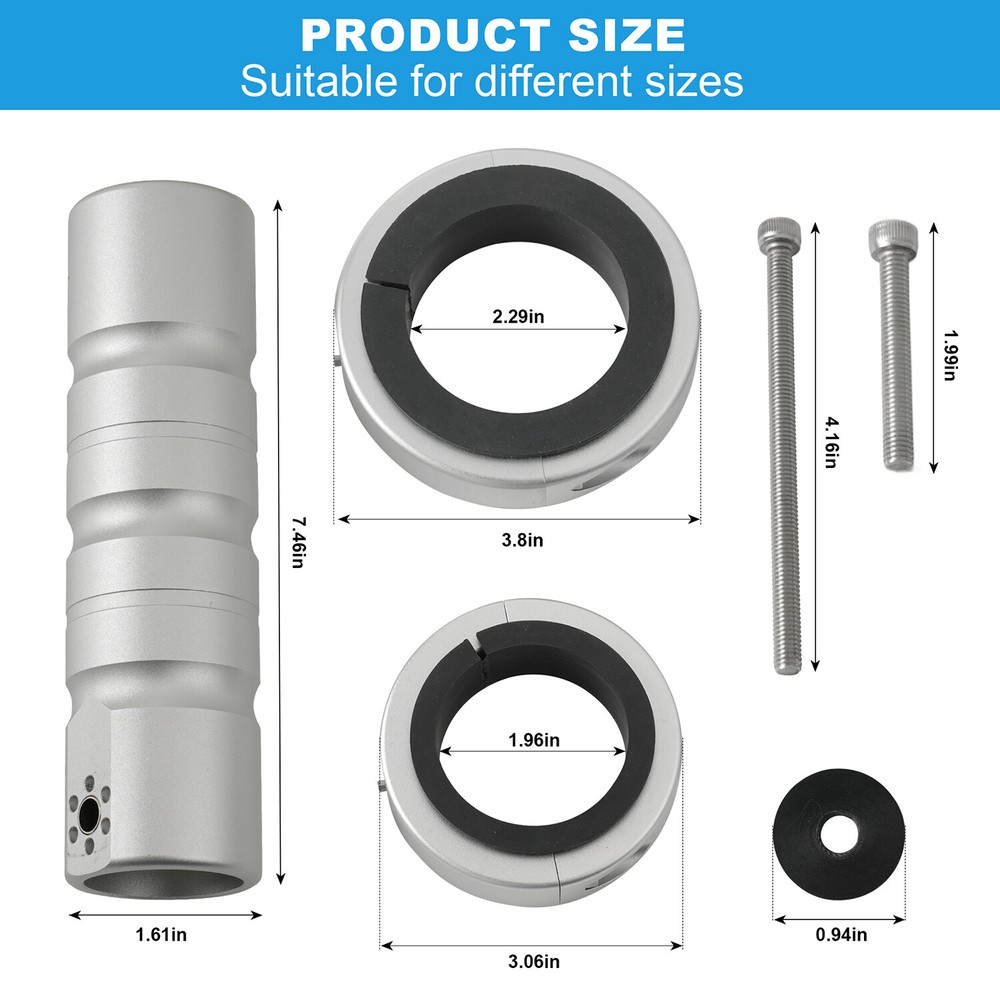Boat Flag Pole Bracket Kits Rail Mount without Drilling Sliver