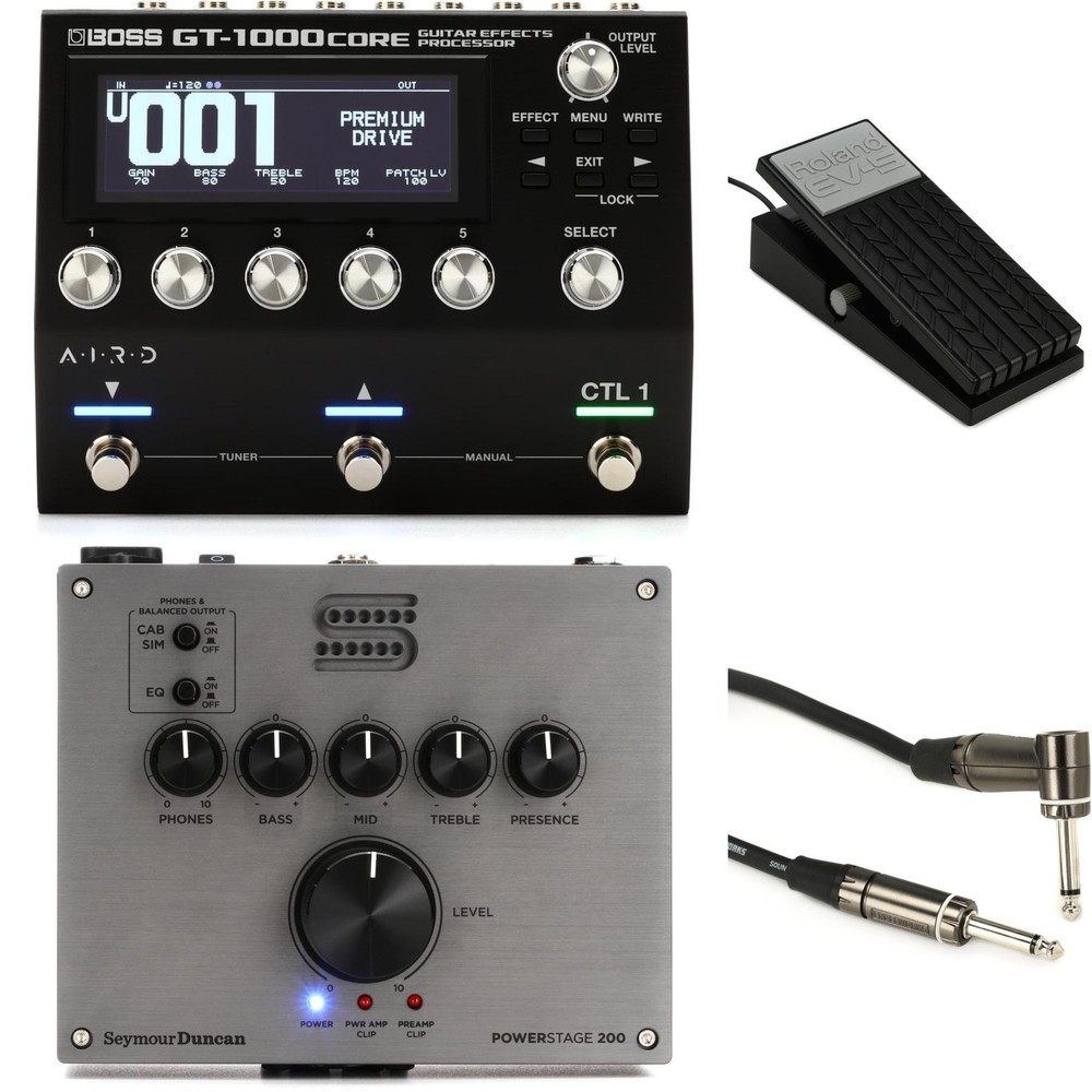 Boss GT-1000CORE Multi-effects Processor and Seymour Duncan PowerStage 200