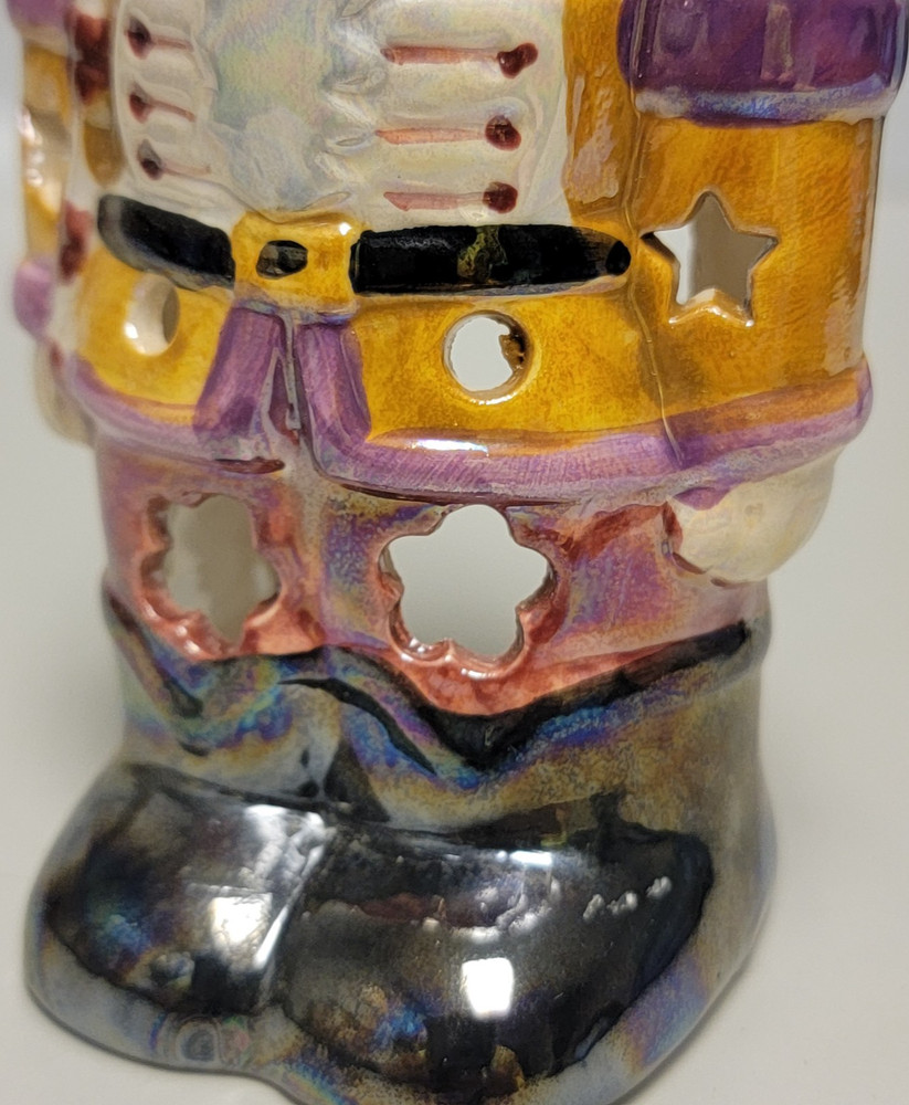 Handpainted Nutcracker Voltive Candle Illuminator Decor Cover 4.25in
