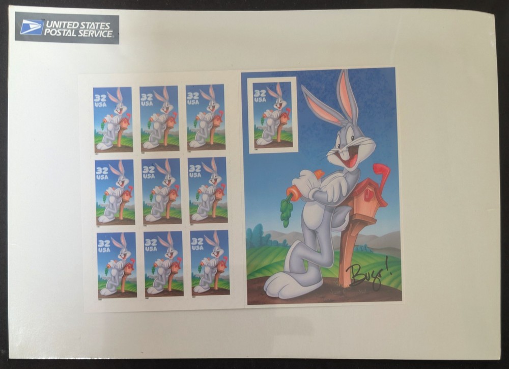 USPS 1997 Bugs Bunny Stamp Pane – SEALED Pack – 32¢ Looney Tunes – MNH