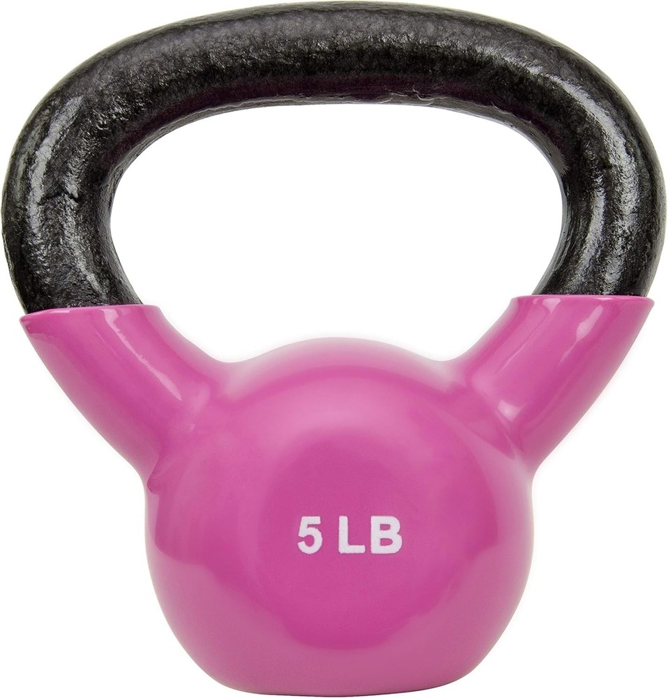 Color-Coded Kettlebells in 5-25 Pound Options for Easy Weight Identification