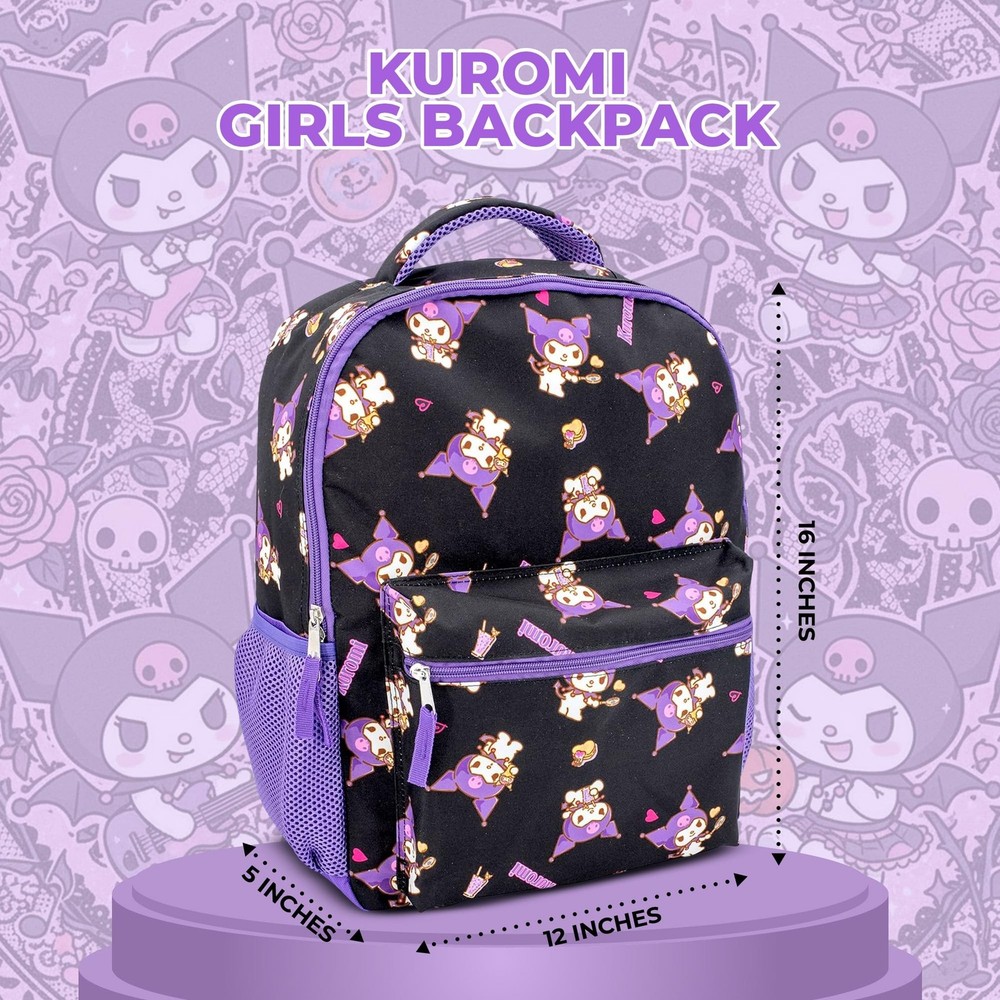 AI ACCESSORY INNOVATIONS Hello Kitty 16” Backpack With Front Pocket for Gi