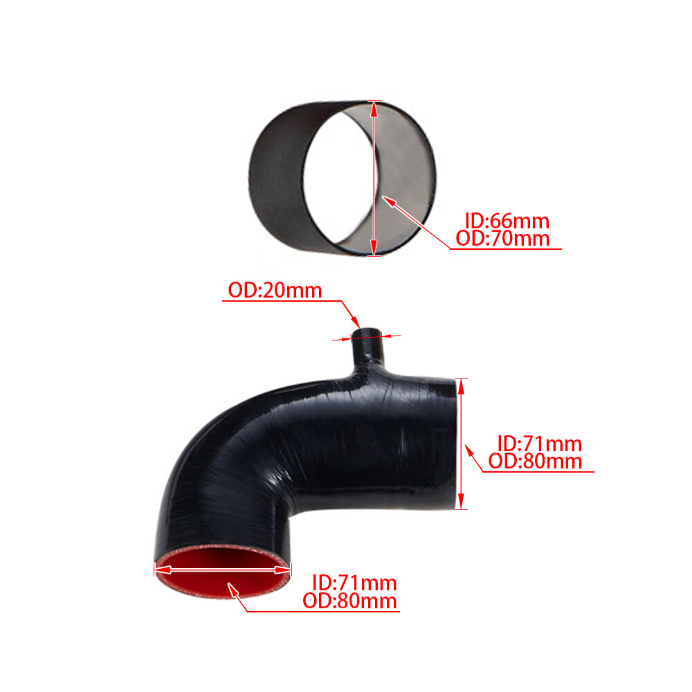 Black Cold Air Intake System Induction Filter For Audi A4 A5 B9 2.0T TFSI Engine