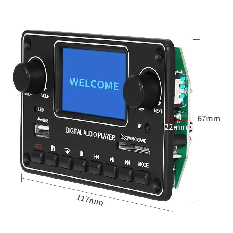 MP3 Player Decoder Board Digital Audio USB SD Bluetooth FM AUX Player Module