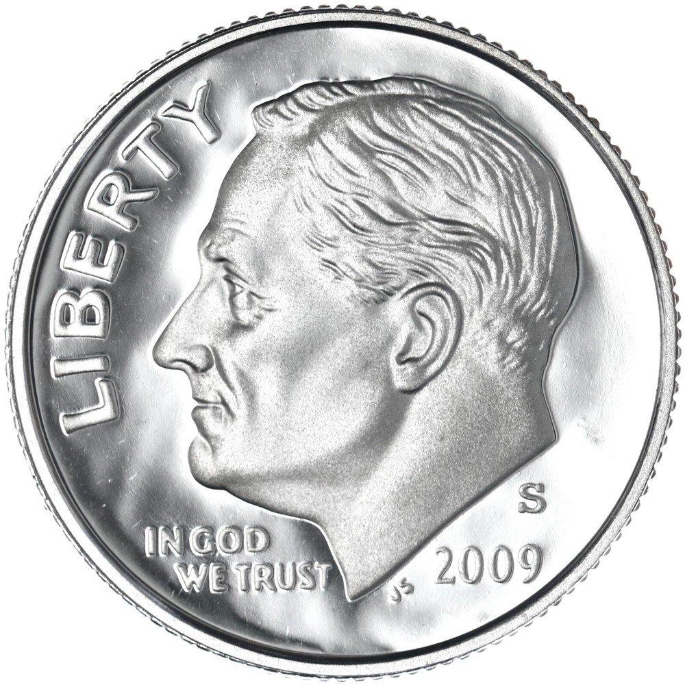 2009 S Roosevelt Dime Gem DCam Proof CN-Clad
