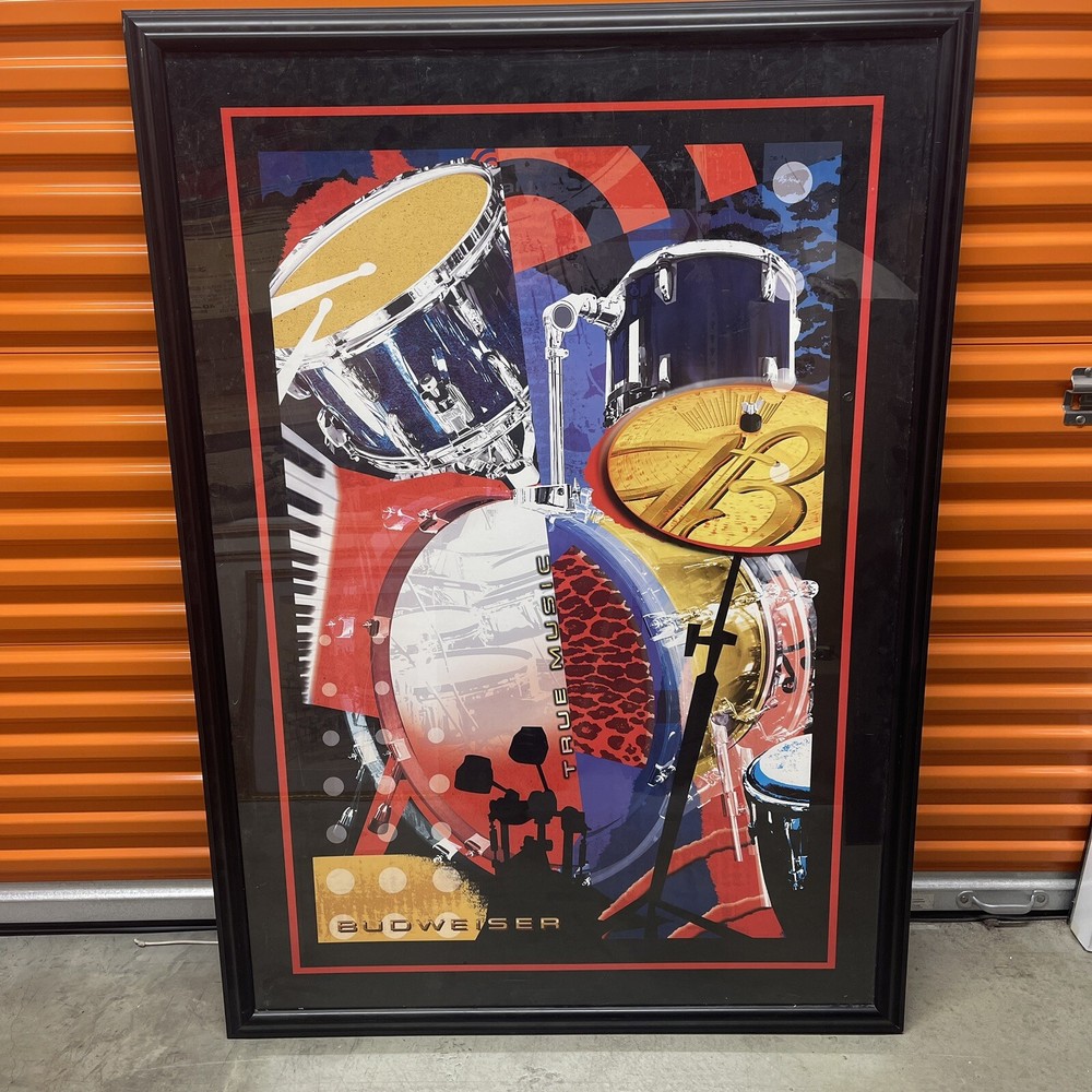 Large Budweiser 45" x 63" framed poster