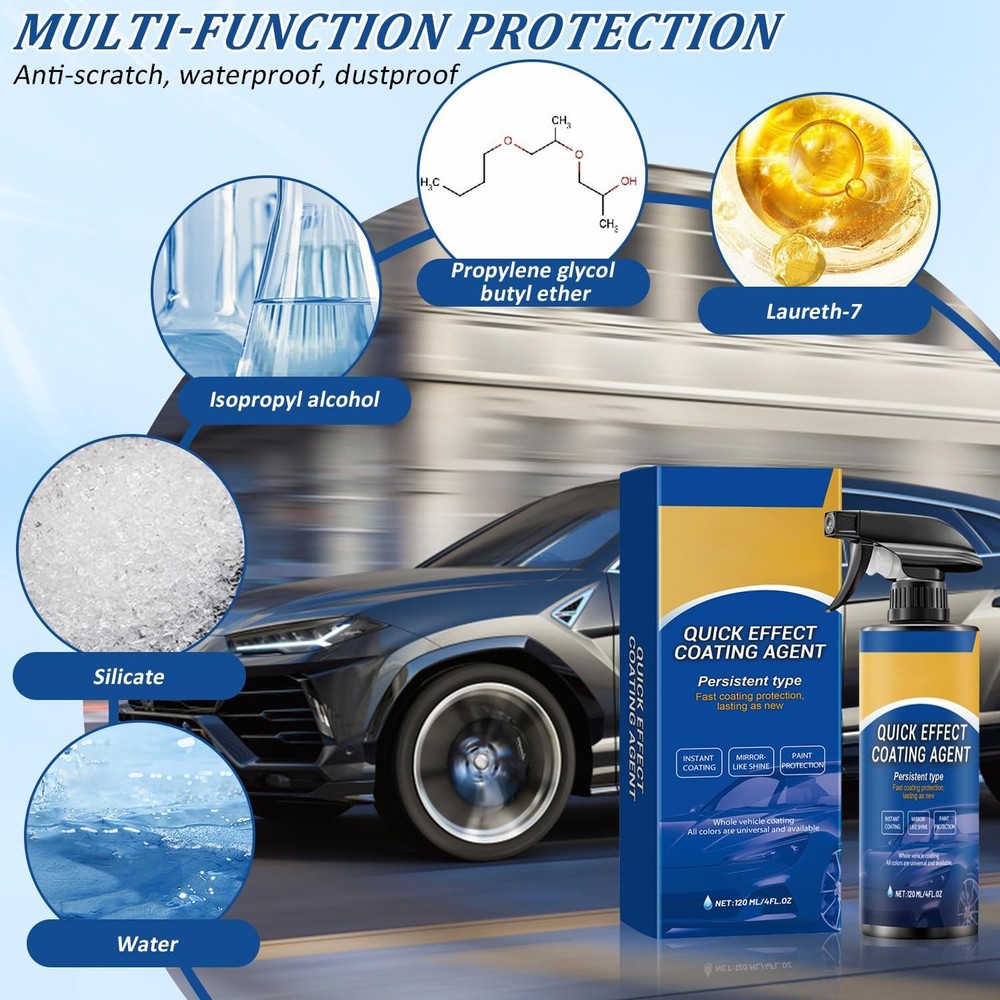 2PCS Car Coating Spray,Quick Effect Agent for Coating...