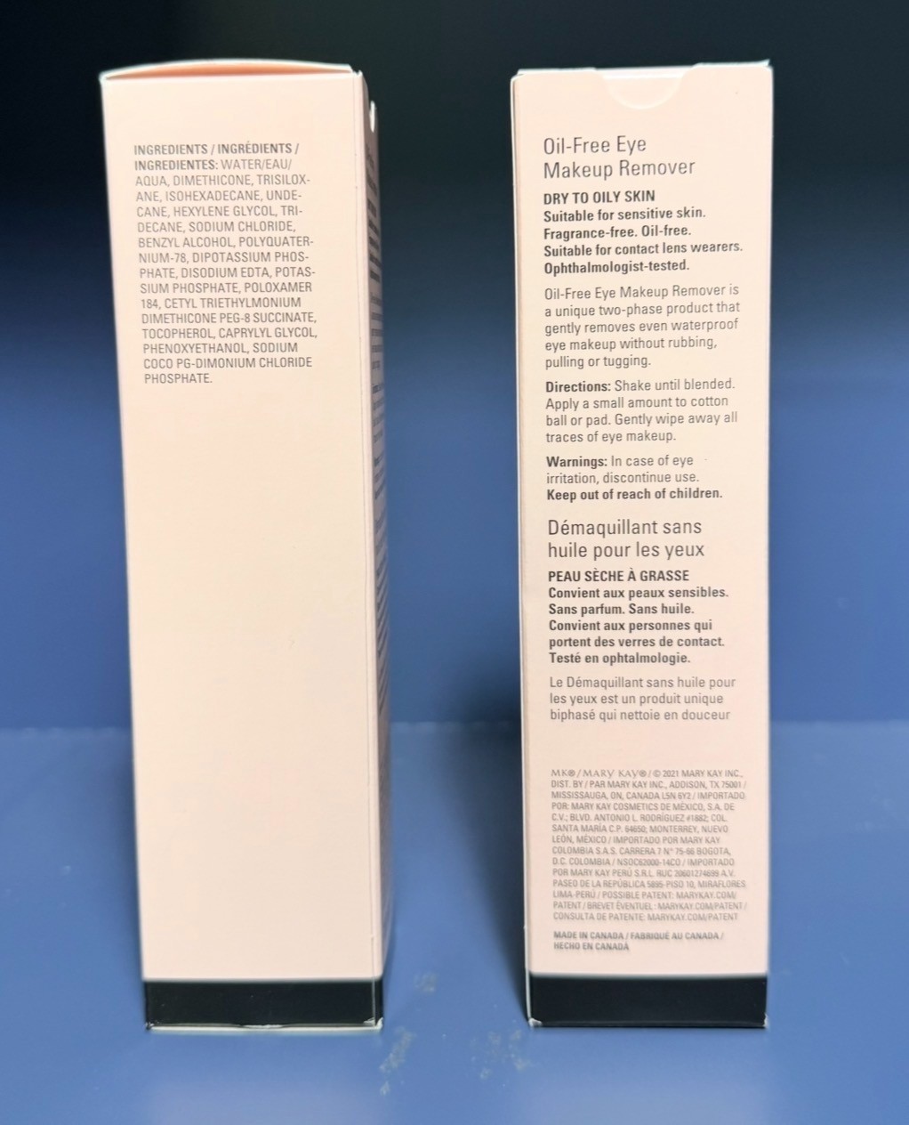 Mary Kay TWO ((2)) Oil-Free Eye Makeup Remover, 3.75 fl oz / 110 ml | Brand New.