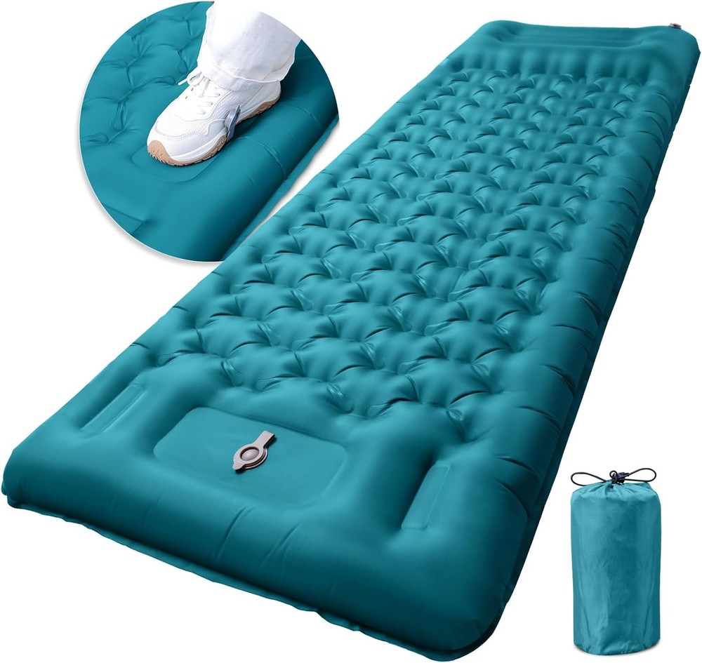 Iatable Cping Sleeping Pad with Pillow, Extra Thin 4 Inch