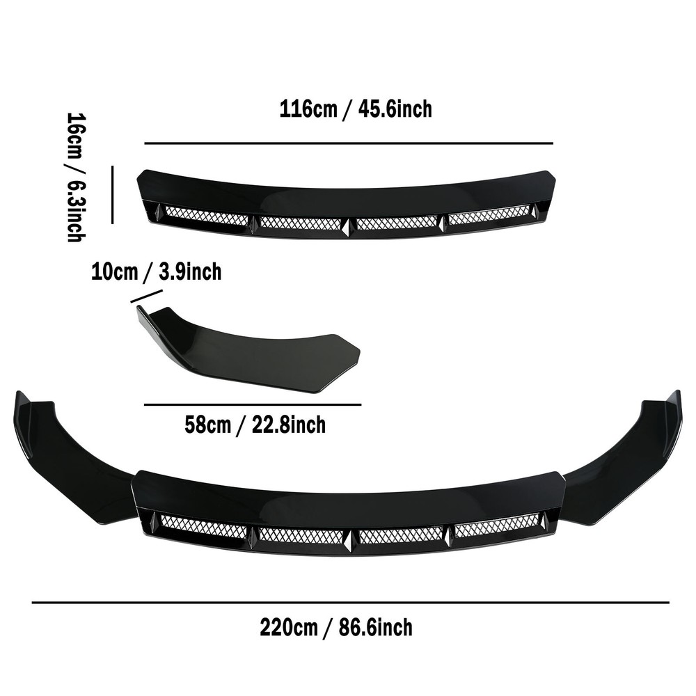 For Ford Explorer XLT ST Platinum Front Bumper Lip Spoiler Splitter Diffuser US