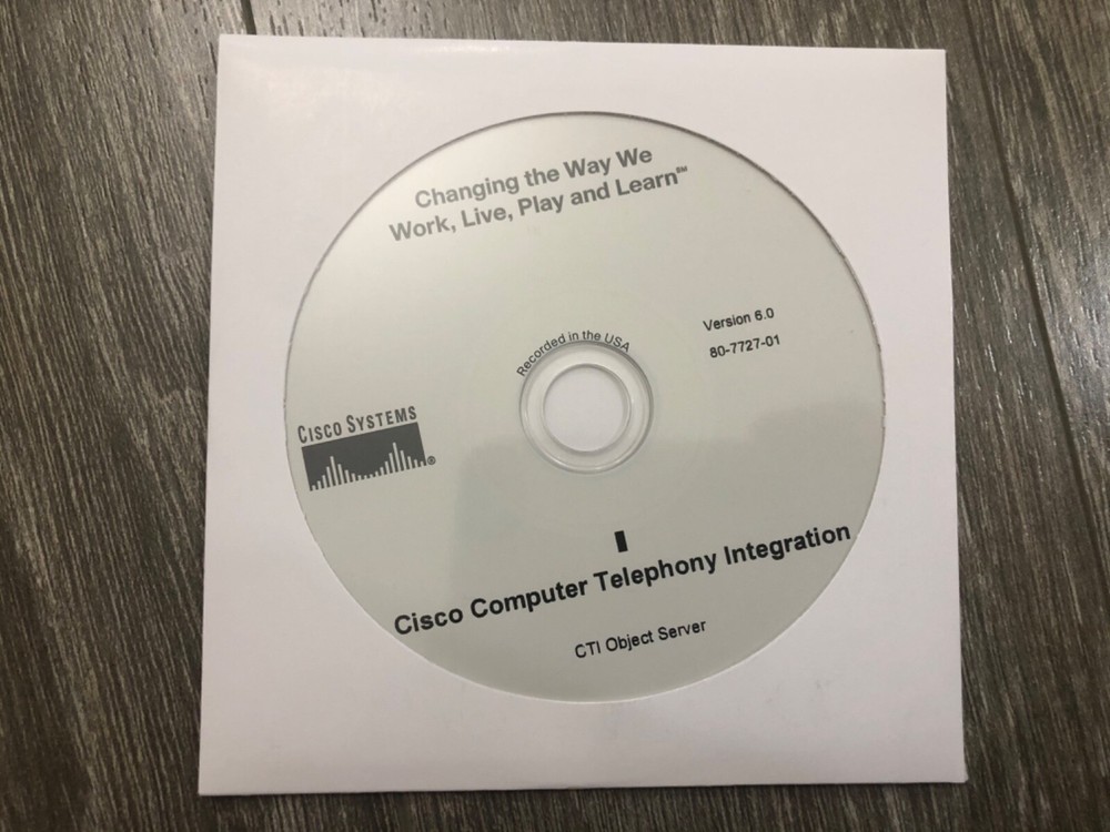 Cisco Systems Computer Telephony Integration Version 6.0 80-7727-01 New/Sealed