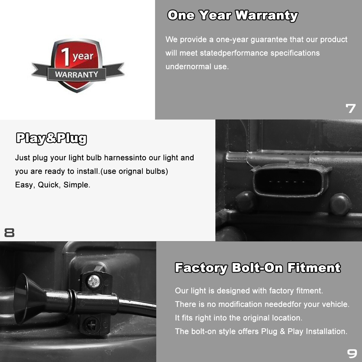 PAIRS Fog Lights For 2018-2022 Ford Mustang LED DRL 18-22 Sequential Turn Signal