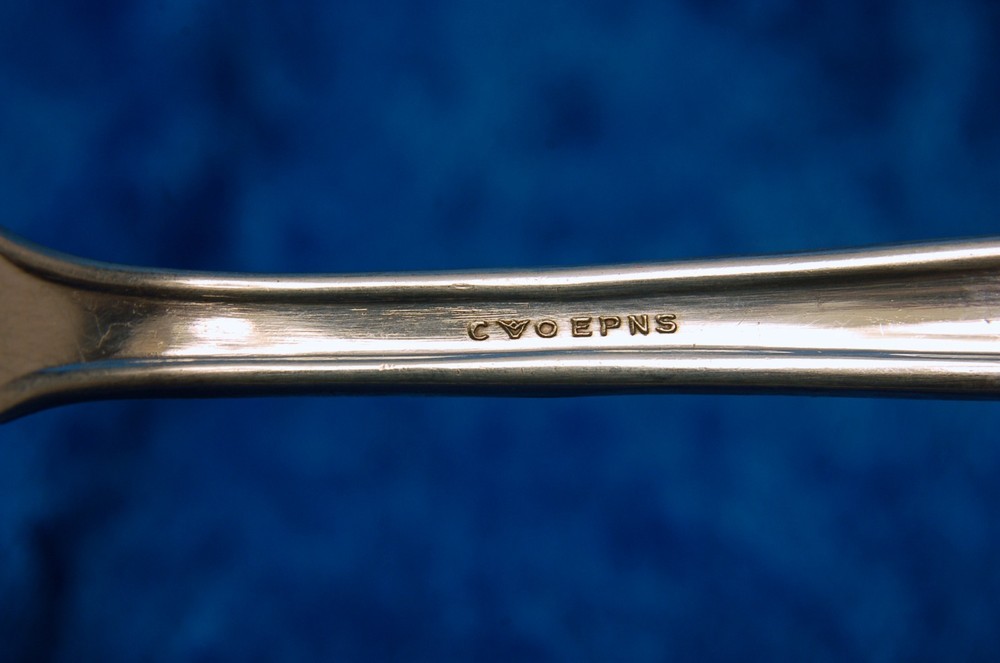 Crown O Silverplate Cold Meat Fork EPNS C Classic Flatware