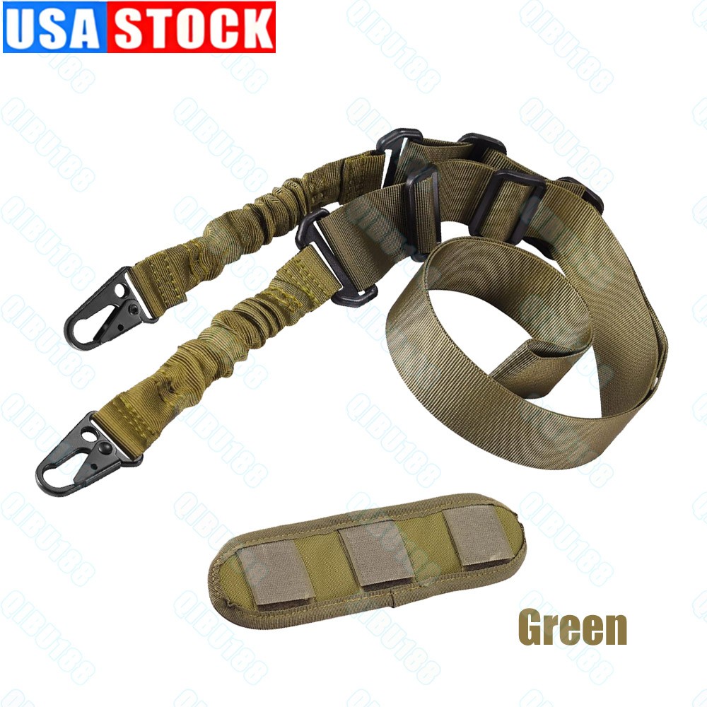 Tactical Adjustable Quick Release 2 Point Rifle Gun Sling Strap +Shoulder Padded