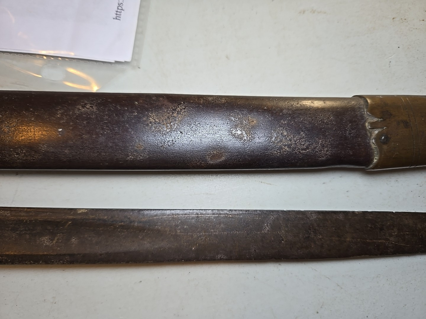 Civil War Model 1850 Foot Officers Sword with Scabbard, Used