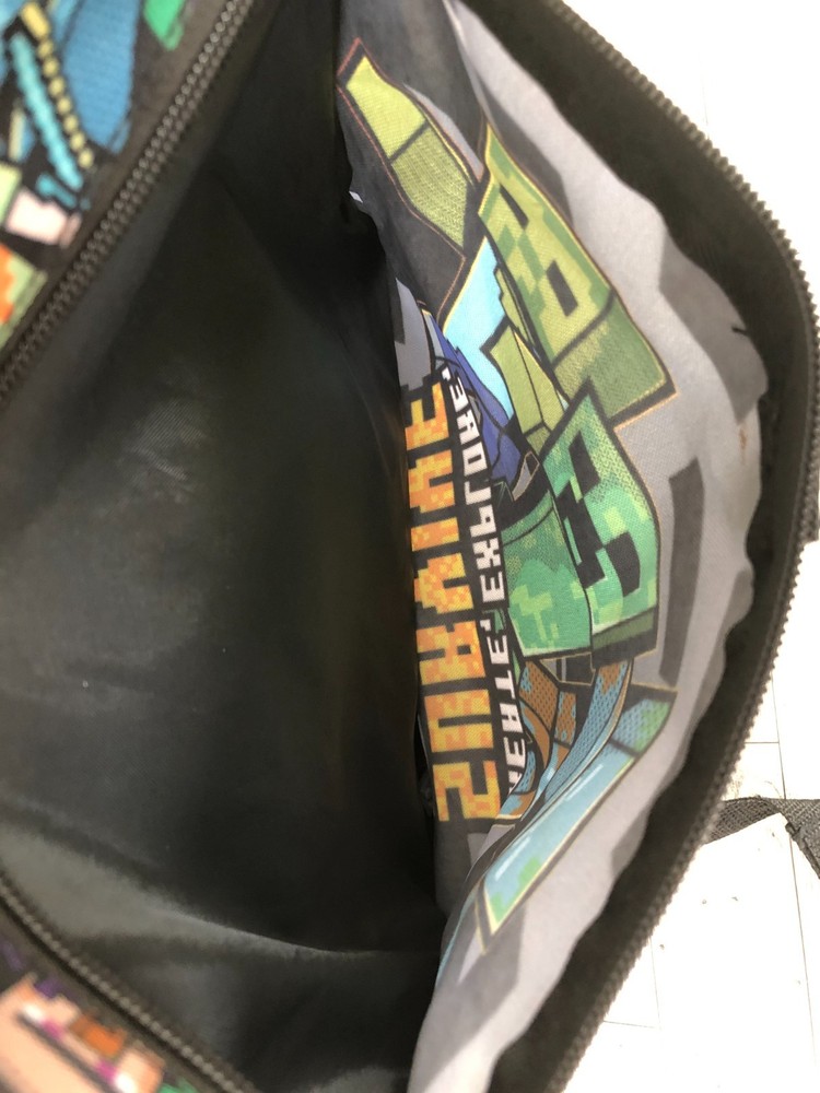 MINECRAFT Create Explore Survive Backpack Side Bottle Holder Pencil Bag