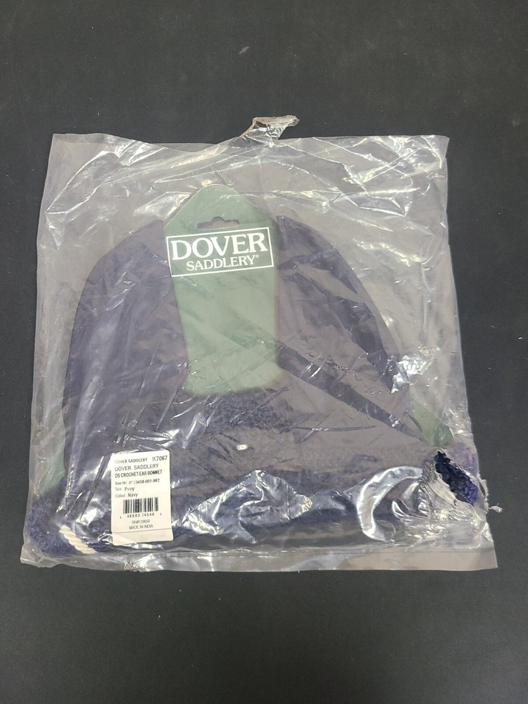 New Dover Saddlery DS Piped Ear Bonnet Blue