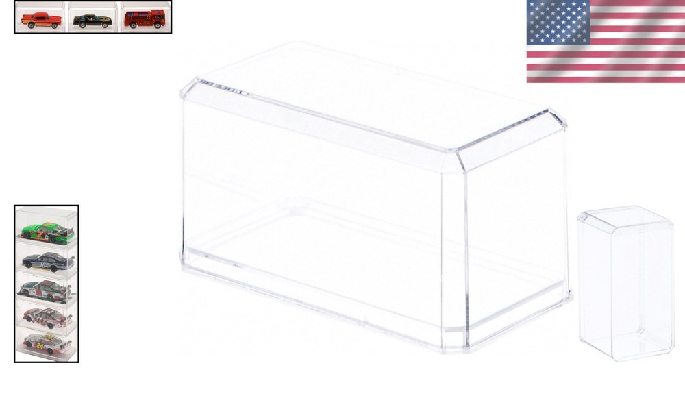 Secure Clear Display Case for 1:64 Scale Vehicles - Protect & Showcase Elegantly