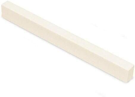 StewMac Bleached White Bone Saddle Blank, Oversized For Compensated Saddles