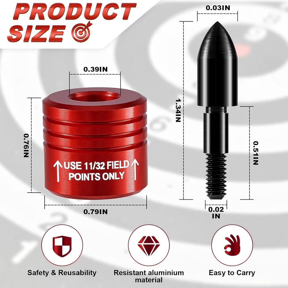 Crossbow Bolt Decocking Heads,Decocking Point Accessories Red-4pcs