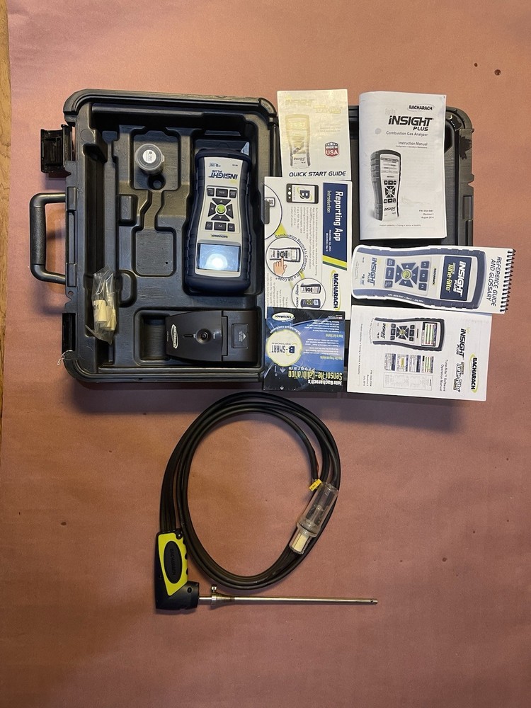 Bacharach Insight Plus Combustion Analyzer and Printer. Factory refurbished .