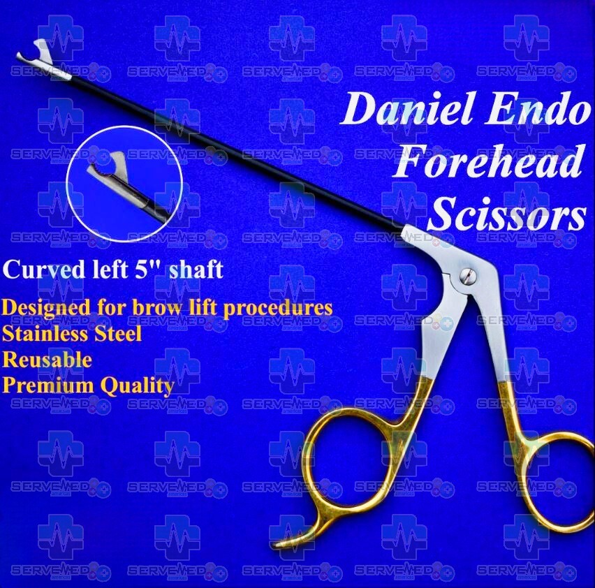 Daniel Endoscopic Forehead Grasping Forceps, Scissor Plastic Surgery Instruments