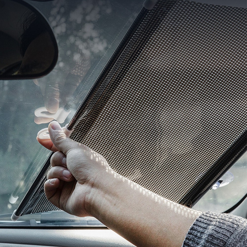 2-Pack Retractable Auto Sun Shade Cover Car Side Window Roller Visor Shield