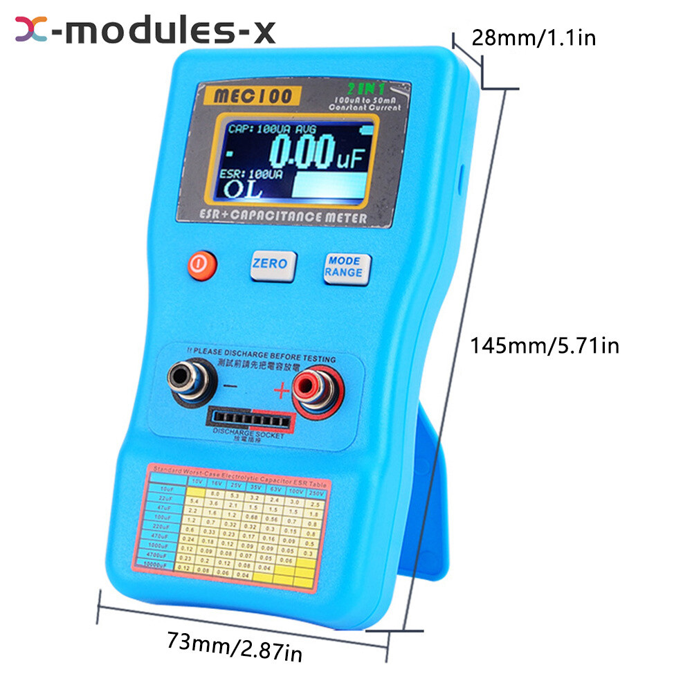 MEC-100 High-precision Capacitance Analyzer ESR Meter Digital Display Auto Rang