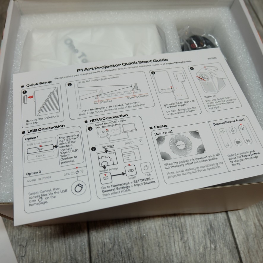 Caydo P1 Art Projector White – New Open Box