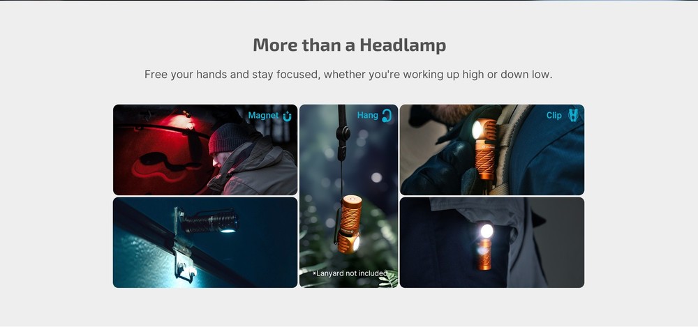 Olight Perun 3 Mini 1250 Lumen Compact Right-Angle Headlamp