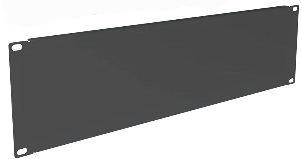 3U Solid Blank Panel Rack Filler for 19" Rack Cabinet Black