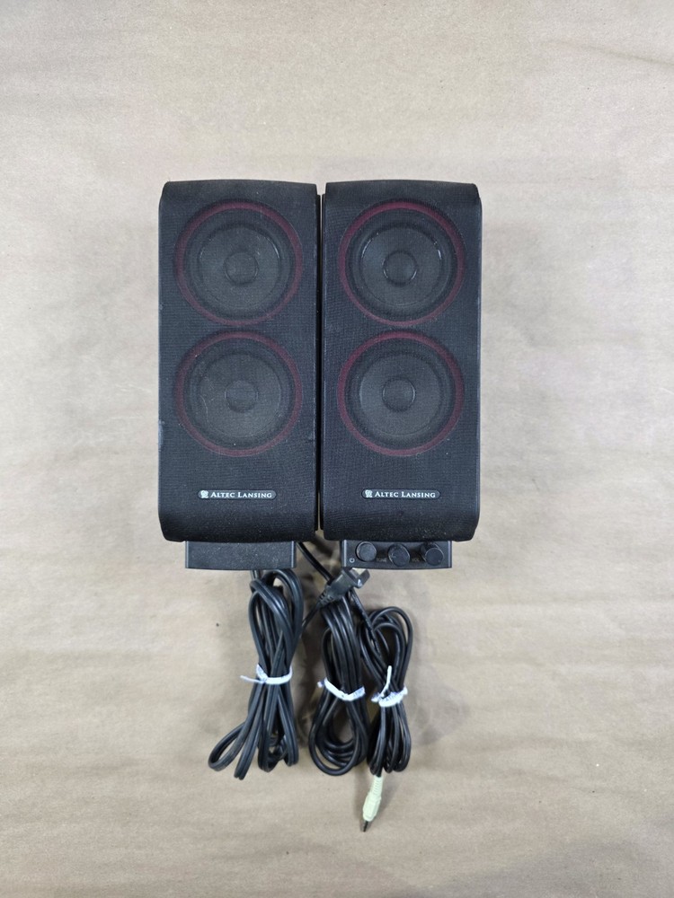 Altec Lansing VS2420 Powered Audio Speaker System Computer Speakers Pair