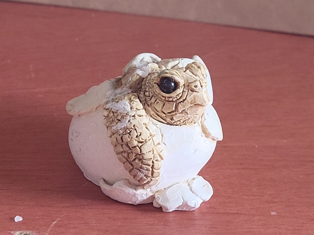 Vintage Miller Stone Critters Hatching Turtle