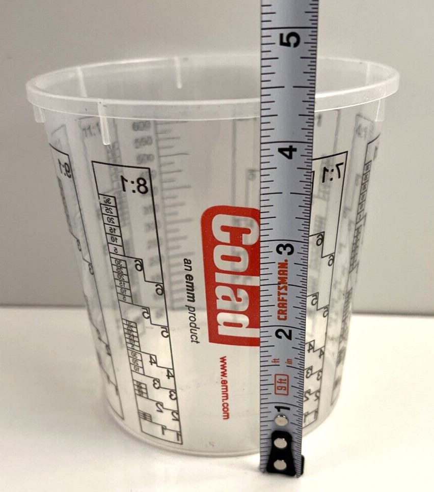 Colad Solvent Proof Mixing Cup New - 600ml x 25 Pack