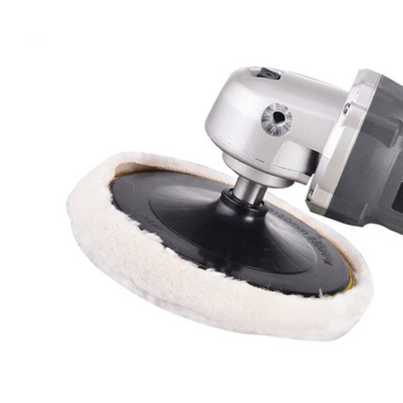 100-175mm Soft Wool Buffing Polishing Waxing Pads Hook & Loop Discs for Car Auto