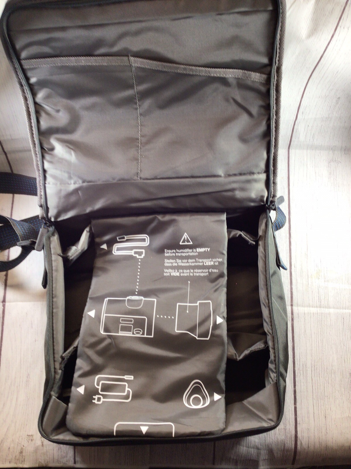 ResMed S10 CPAP Machine Padded Carrying Case/Travel Bag Gray (BAG ONLY)