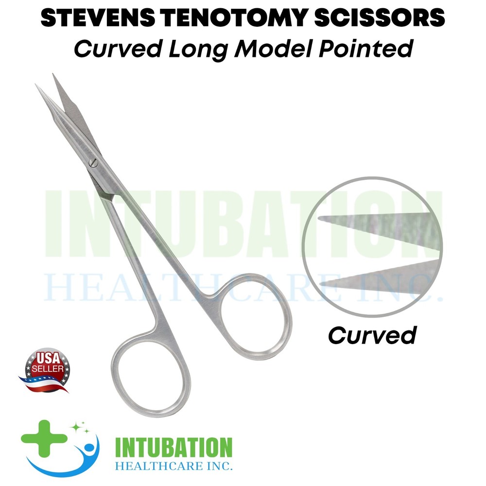 Stevens Tenotomy Scissors Curved Long Model Pointed Blade Surgical Instruments