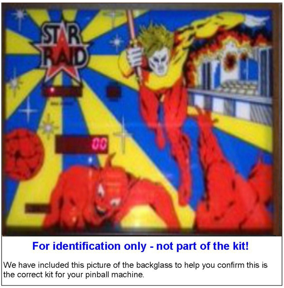 1978 Sentinel Star Raid Pinball Machine Tune-up Kit - Includes Rubber Ring Kit