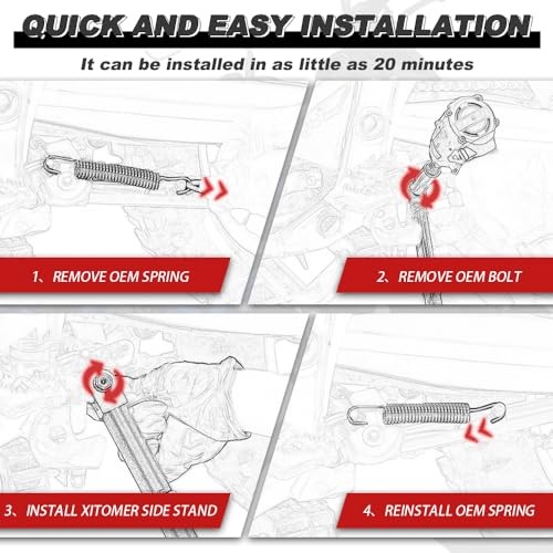 0-3" Adjustable Kickstand Fit for SV650 / ABS 2017-2024 Motorcycle Adjustable