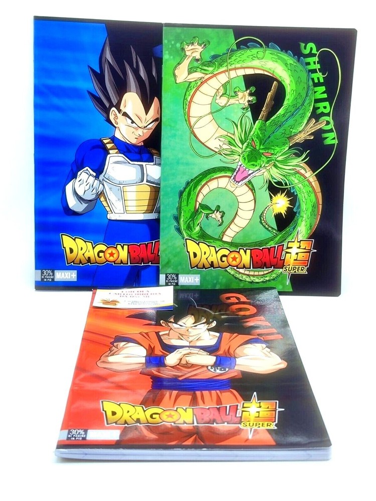 DRAGON BALL SUPER MAXI NOTEBOOK 100GR MAX QUALITY 30% VARIOUS RULES A4 FORMAT