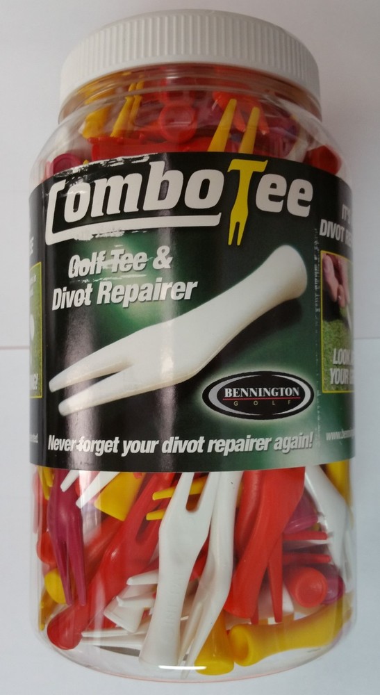 GOLF TEE & DIVOT TOOL COMBO/TEE (15) TEEVOTS  2.75 in. Long Tee all in 1 TOOLTEE
