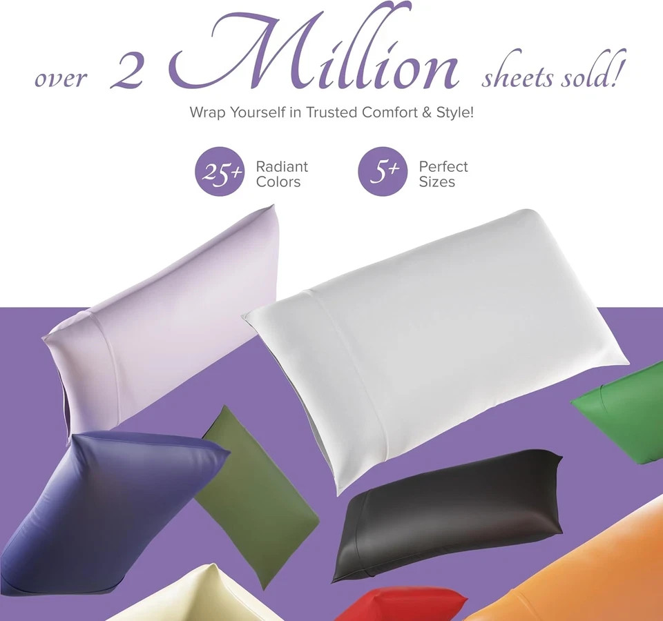 Blissy Standard/Queen 600 Thread Count Silk Pillowcase Navy Blue