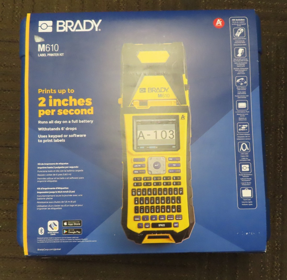 Brady M610 Portable Bluetooth Thermal Label Printer