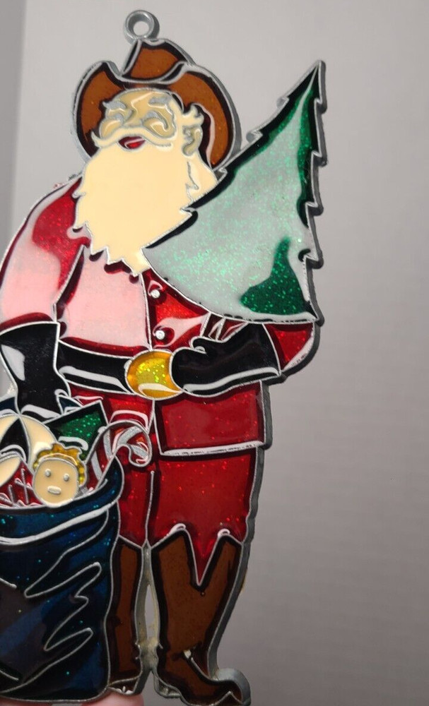 cowboy Santa suncatcher