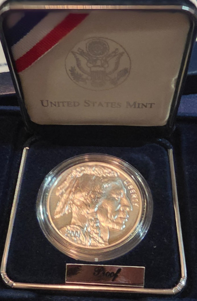 2001 American Buffalo Commemorative Silver Dollar, 1 Coin Set Original Box + COA
