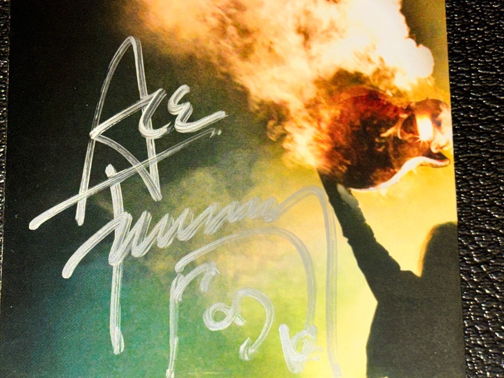 Ace Frehley Anomaly CD SIGNED Poster First Press Pop-Up Cd Kiss WASP Aerosmith