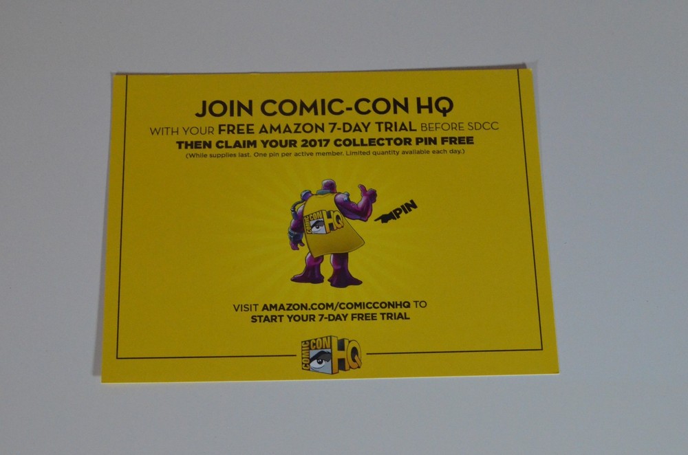 SAN DIEGO COMIC CON 2017 PIN & Welcome Guide Pack SDCC