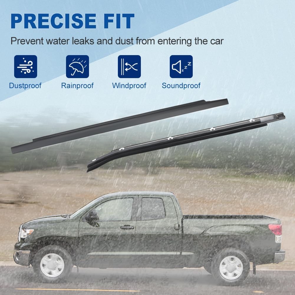 4PCS Door Window Moulding Weatherstrip Compatible with Tundra 2000-2006, Outer