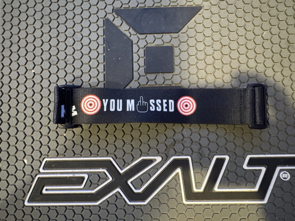 PAINTBALL KM MASK STRAP “YOU MISSED”!!