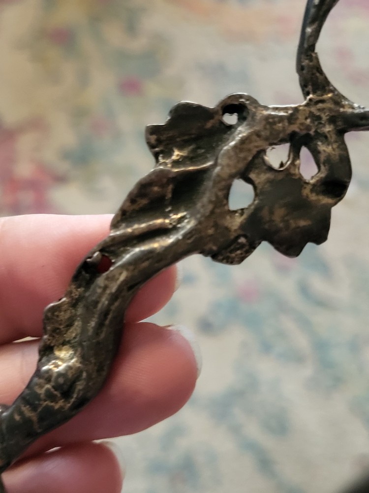 Vintage Silver-plated Grape Shear With Ivy And Grapes